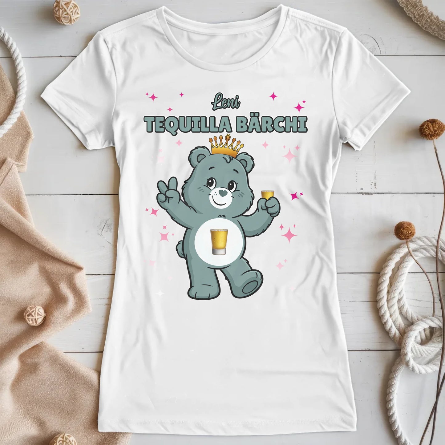 Saufbärchi Shirt Tequilla Bärchi T-Shirt für Party und JGA