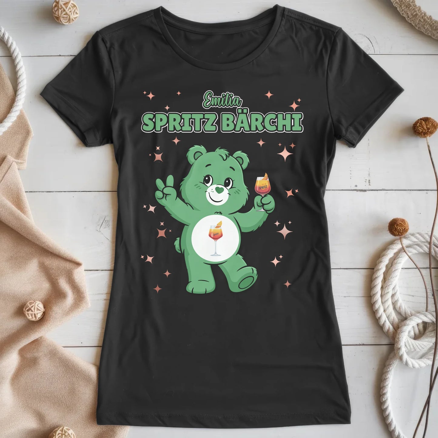 Sauf Bärchi T Shirt Spritz Bärchi Shirt JGA und Party
