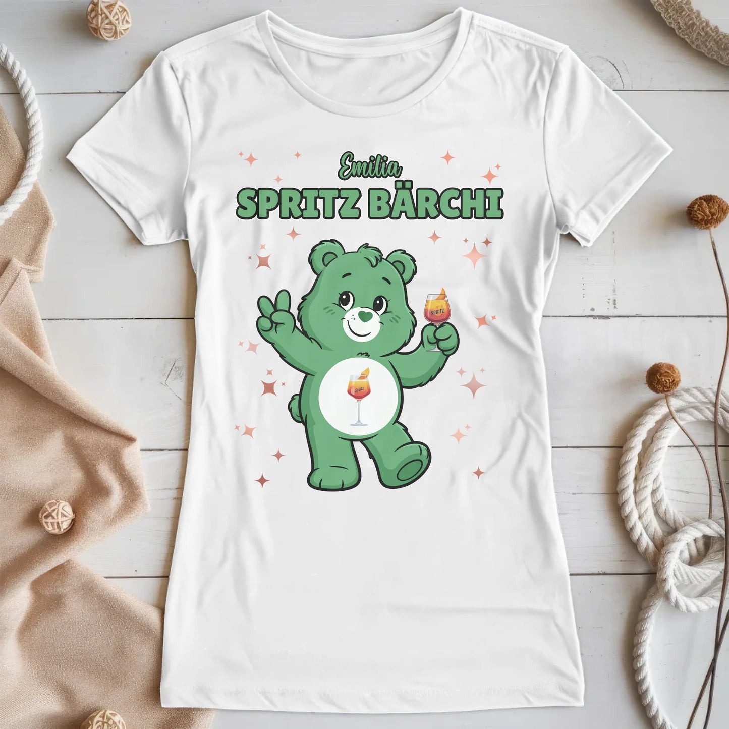 Sauf Bärchi T Shirt Spritz Bärchi Shirt JGA und Party