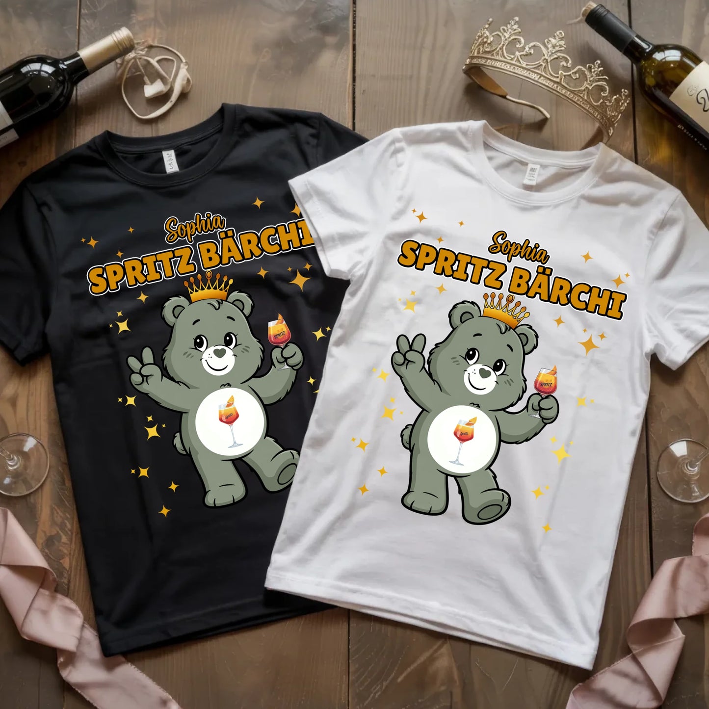 Sauf Bärchi TShirt Spritz Bärchi Saufbärchi Lustiges JGA T-Shirt