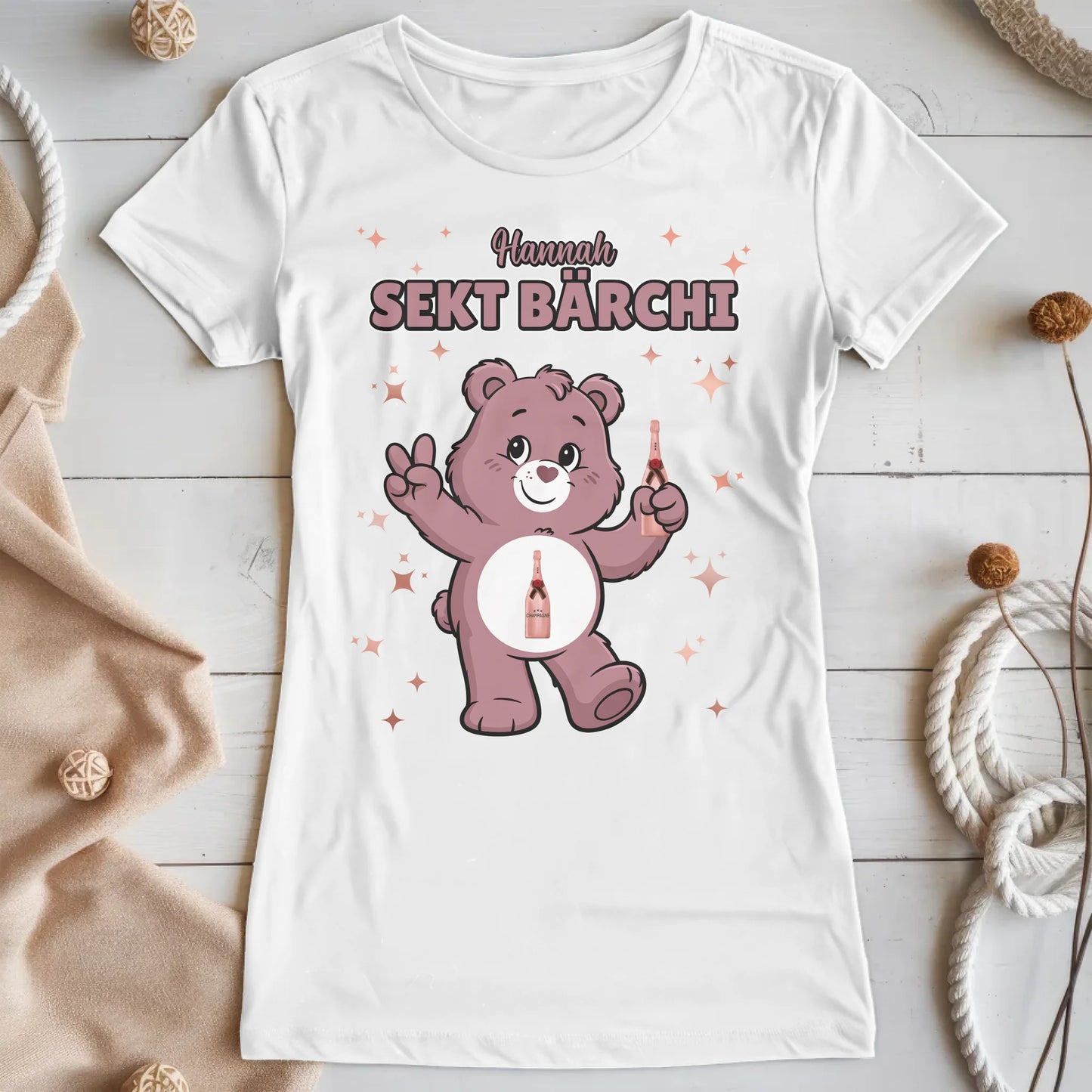 Lustiges Shirt Sauf Bärchi Sekt Bärchi Sauf Bärchi JGA T-Shirt