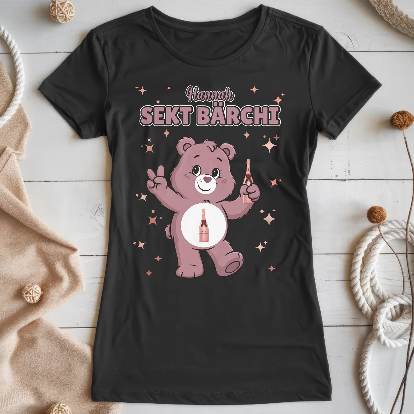 Lustiges Shirt Sauf Bärchi Sekt Bärchi Sauf Bärchi JGA T-Shirt