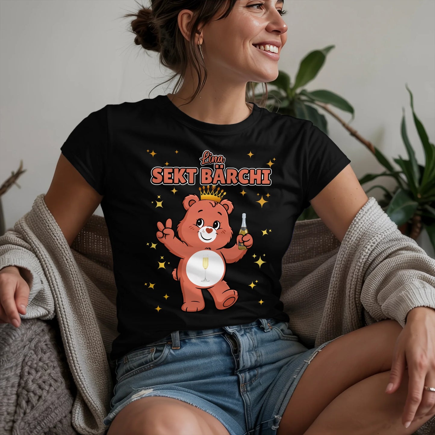 Lustiges T Shirt Sauf Bärchi Sekt Bärchi Sauf Bärchi JGA Shirt