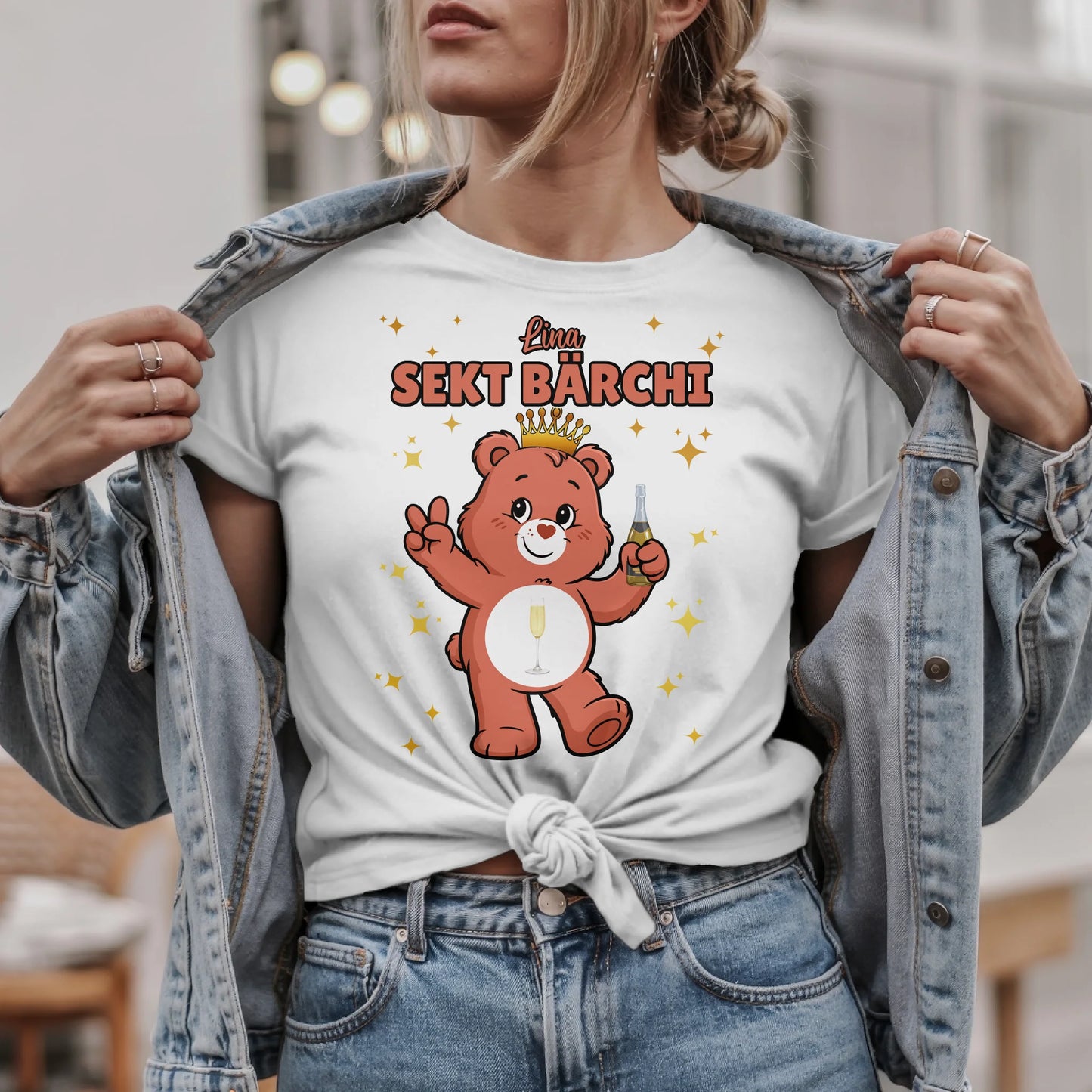 Lustiges T Shirt Sauf Bärchi Sekt Bärchi Sauf Bärchi JGA Shirt