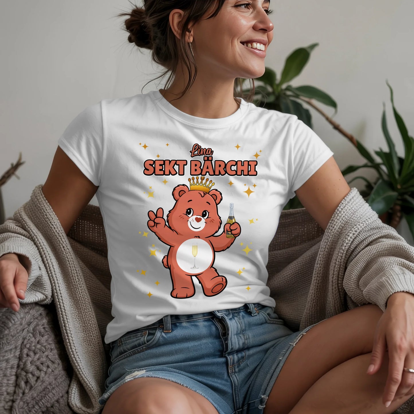 Lustiges T Shirt Sauf Bärchi Sekt Bärchi Sauf Bärchi JGA Shirt