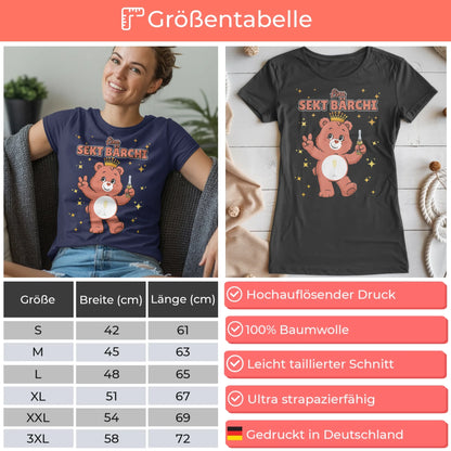 Lustiges T Shirt Sauf Bärchi Sekt Bärchi Sauf Bärchi JGA Shirt