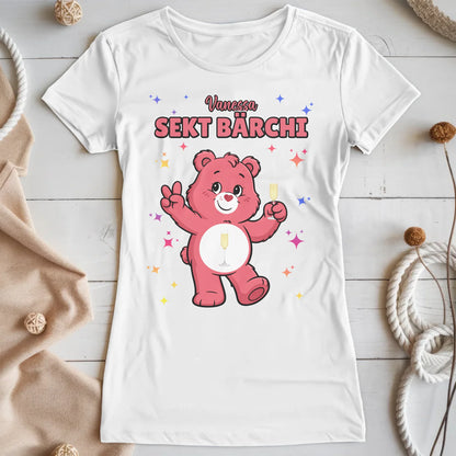 Saufbärchi T Shirt Sekt Bärchi Sauf für JGA und Party