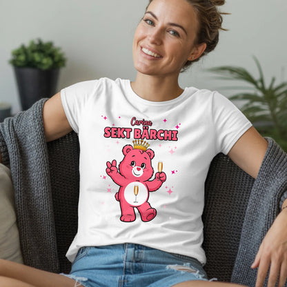 Saufbärchi TShirt Sekt Bärchi Sauf Bärchi Lustiges T-Shirt für JGA