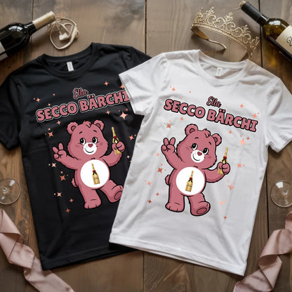 Saufbärchi Shirt Secco Bärchi Sauf Bärchi T-Shirt für Party und JGA