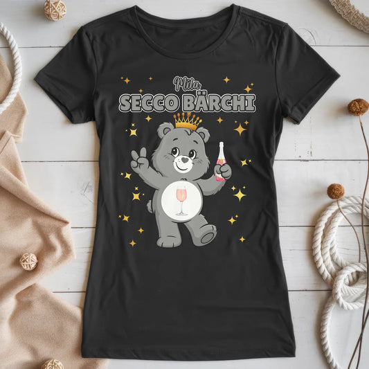 Sauf Bärchi T Shirt Secco Bärchi Saufbärchi Shirt für JGA und Party