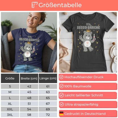 Sauf Bärchi T Shirt Secco Bärchi Saufbärchi Shirt für JGA und Party