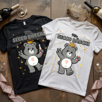 Sauf Bärchi T Shirt Secco Bärchi Saufbärchi Shirt für JGA und Party