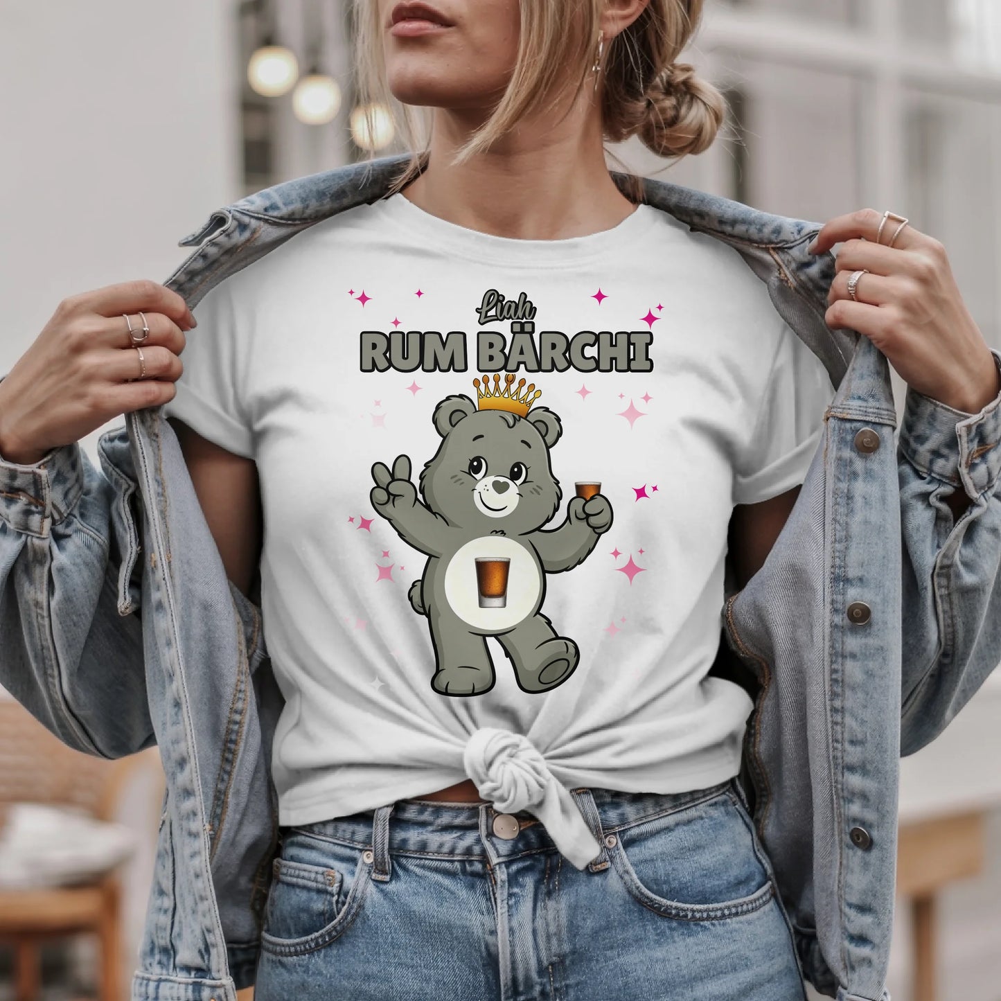 Sauf Bärchi Shirt Rum Bärchi Saufbärchi T-Shirt für Party und JGA