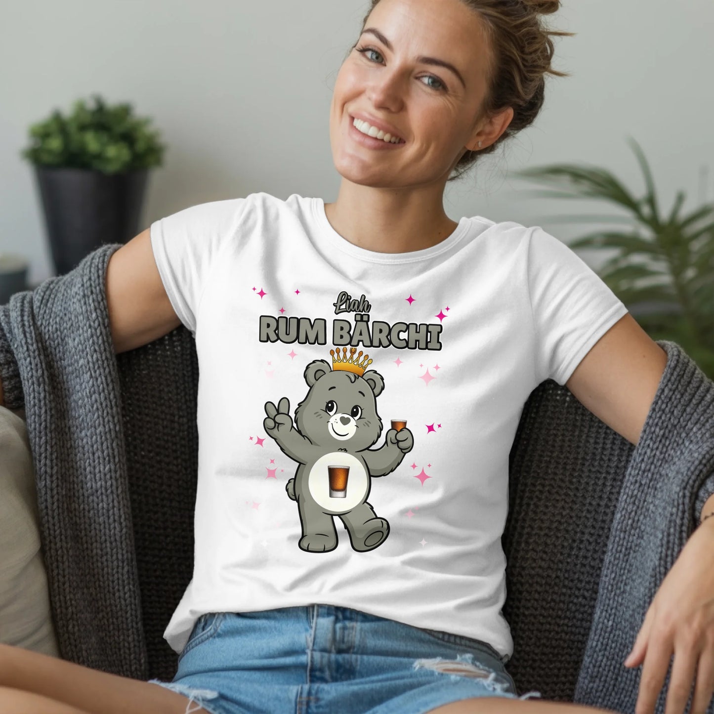 Sauf Bärchi Shirt Rum Bärchi Saufbärchi T-Shirt für Party und JGA