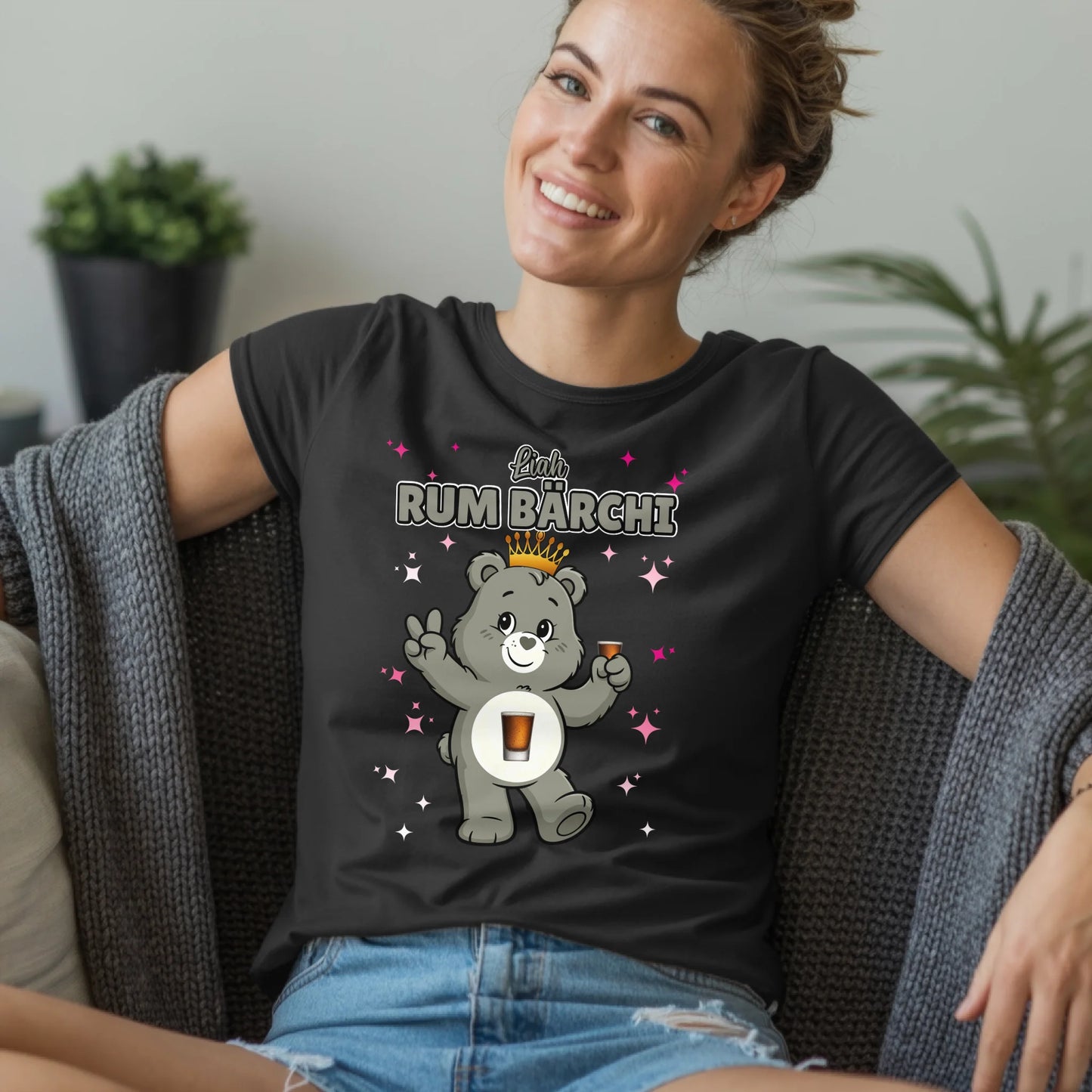 Sauf Bärchi Shirt Rum Bärchi Saufbärchi T-Shirt für Party und JGA