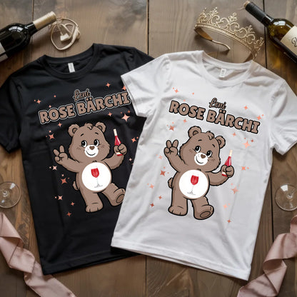 Lustiges Shirt Saufbärchi Rose Bärchi Sauf Bärchi T-Shirt für JGA