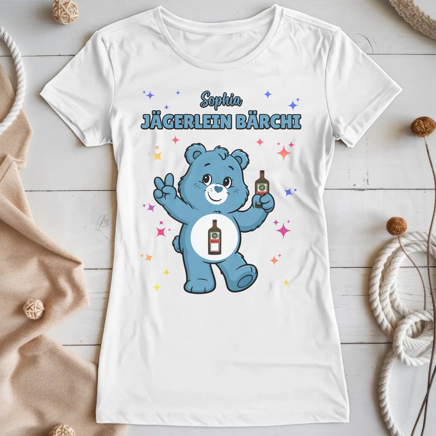 Lustiges T Shirt Sauf Bärchi Jägerlein Bärchi Sauf Bärchi JGA Shirt