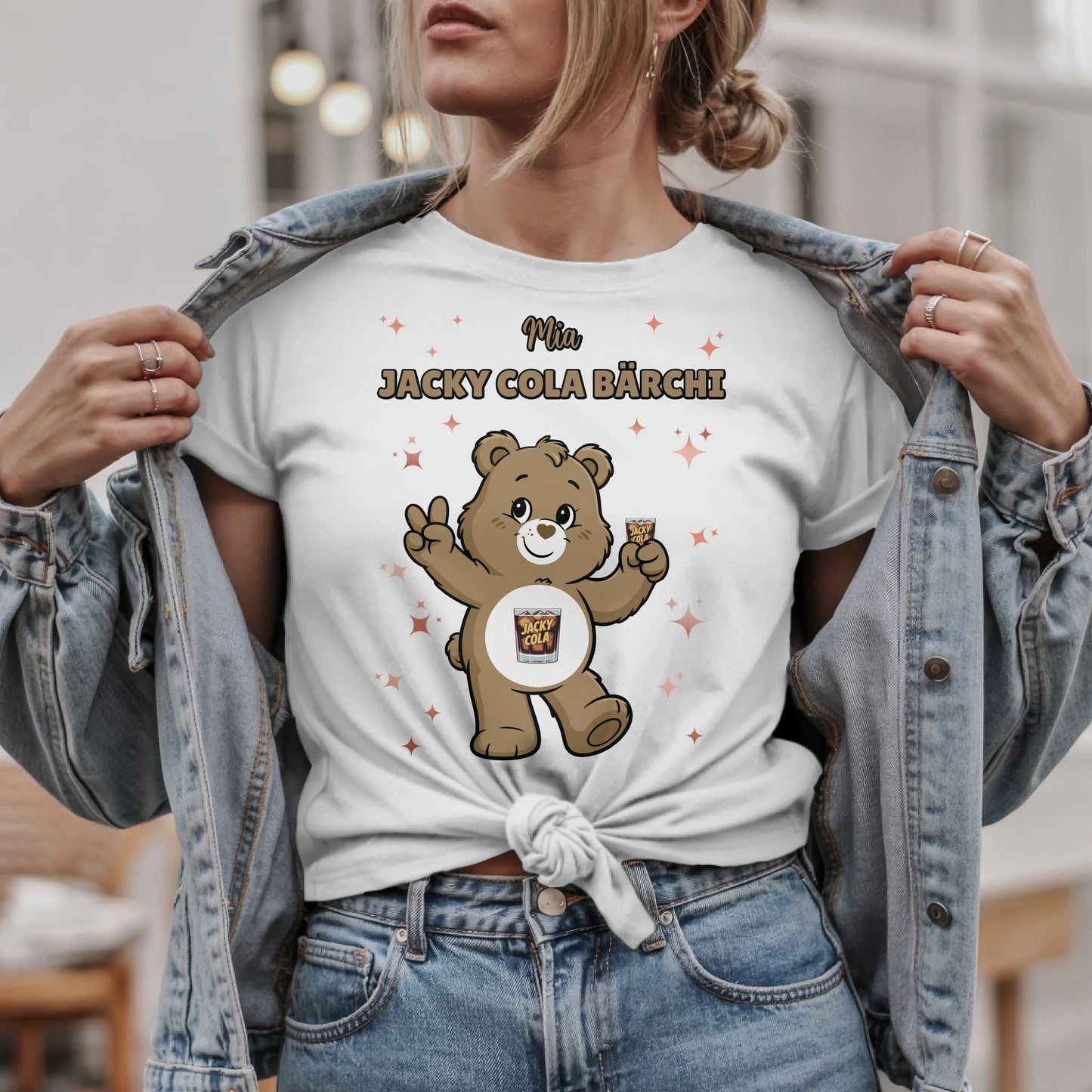 Saufbärchi TShirt Jacky Cola Bärchi Sauf Bärchi Lustiges T-Shirt für JGA