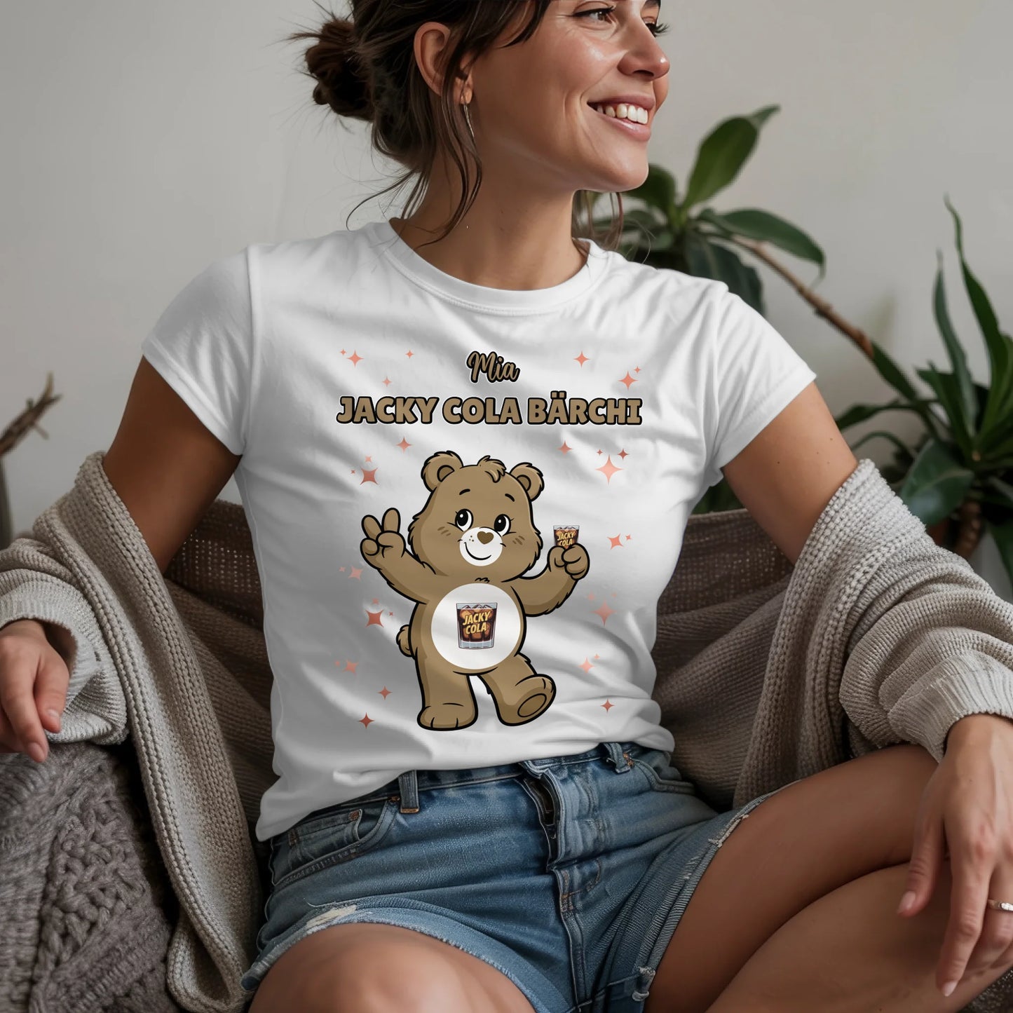 Saufbärchi TShirt Jacky Cola Bärchi Sauf Bärchi Lustiges T-Shirt für JGA