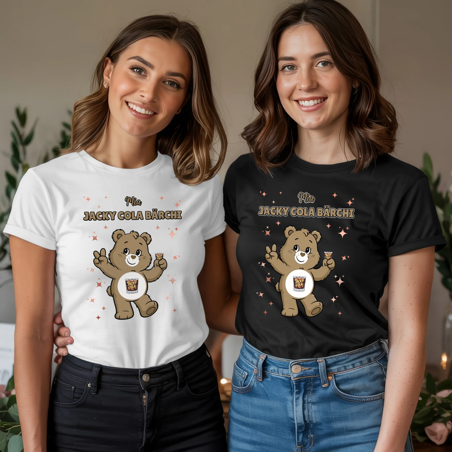 Saufbärchi TShirt Jacky Cola Bärchi Sauf Bärchi Lustiges T-Shirt für JGA