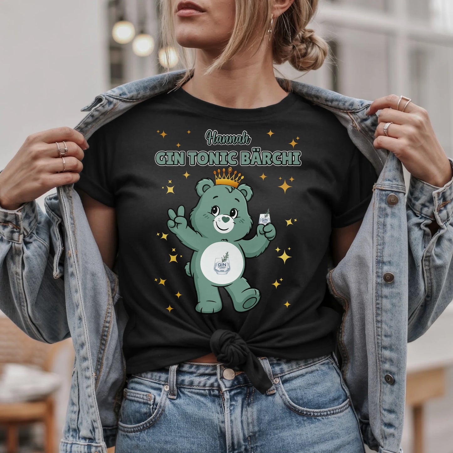 Saufbärchi Shirt Gin Tonic Bärchi Sauf Bärchi T-Shirt für Party und JGA