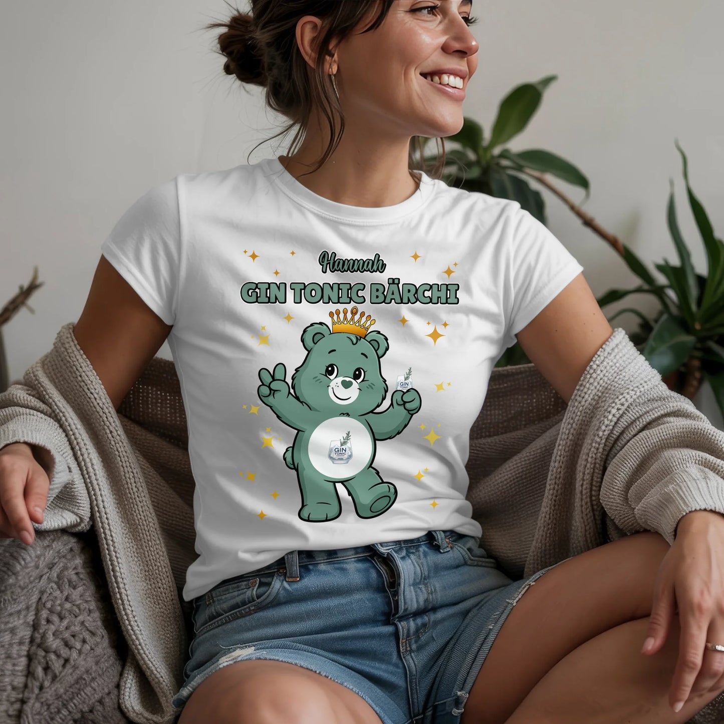 Saufbärchi Shirt Gin Tonic Bärchi Sauf Bärchi T-Shirt für Party und JGA