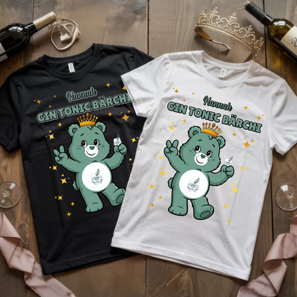 Saufbärchi Shirt Gin Tonic Bärchi Sauf Bärchi T-Shirt für Party und JGA