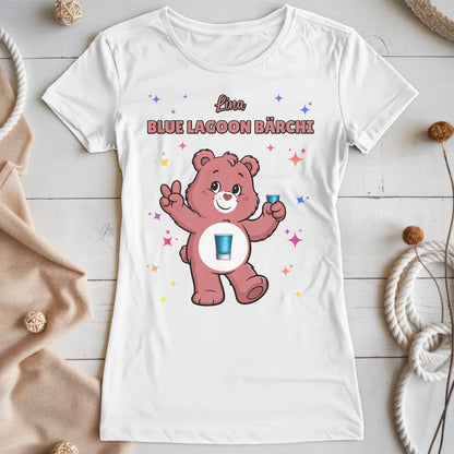 Sauf Bärchi T Shirt Blue Lagoon Bärchi Saufbärchi Shirt für JGA und Party
