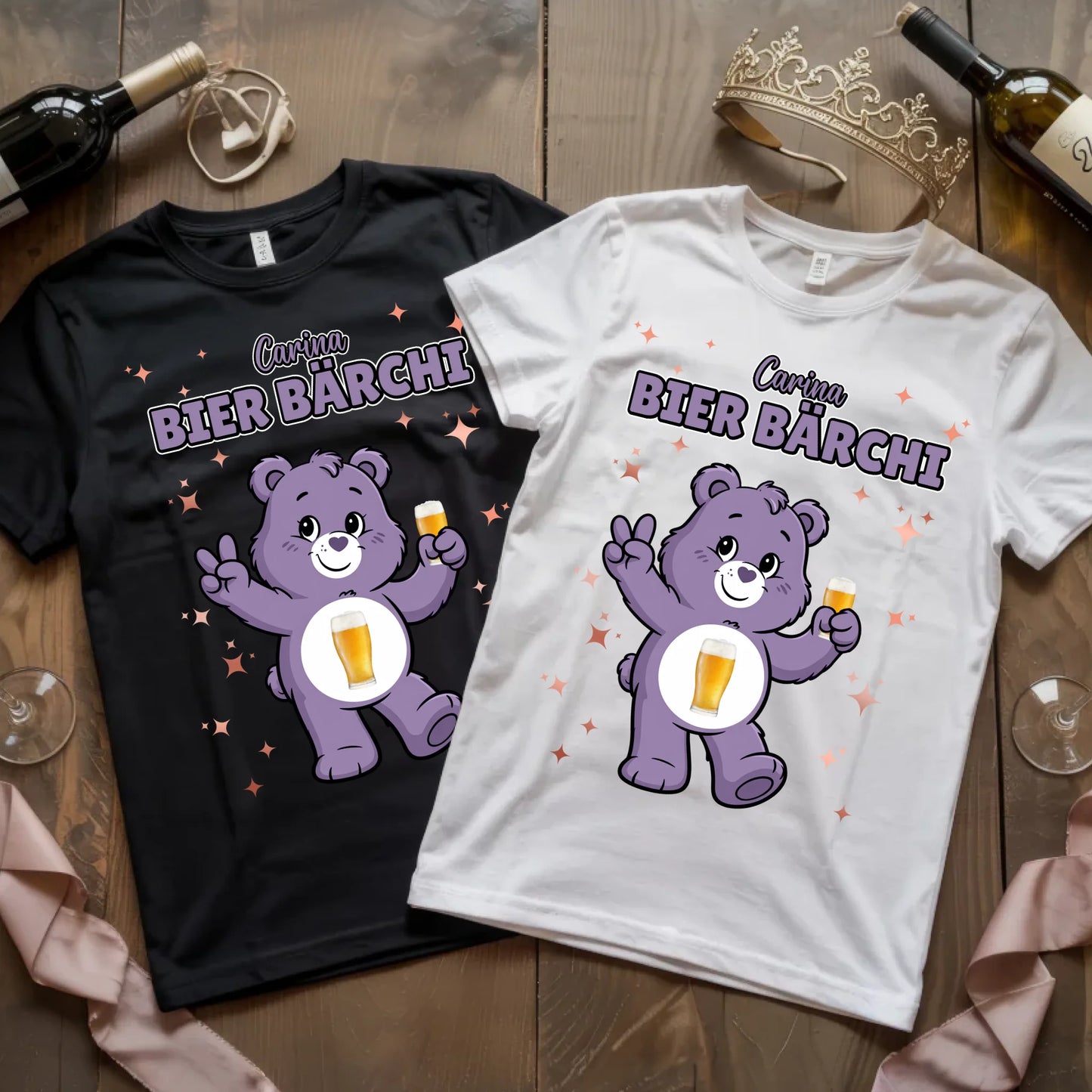 Sauf Bärchi Shirt Bier Bärchi Saufbärchi T-Shirt für Party und JGA