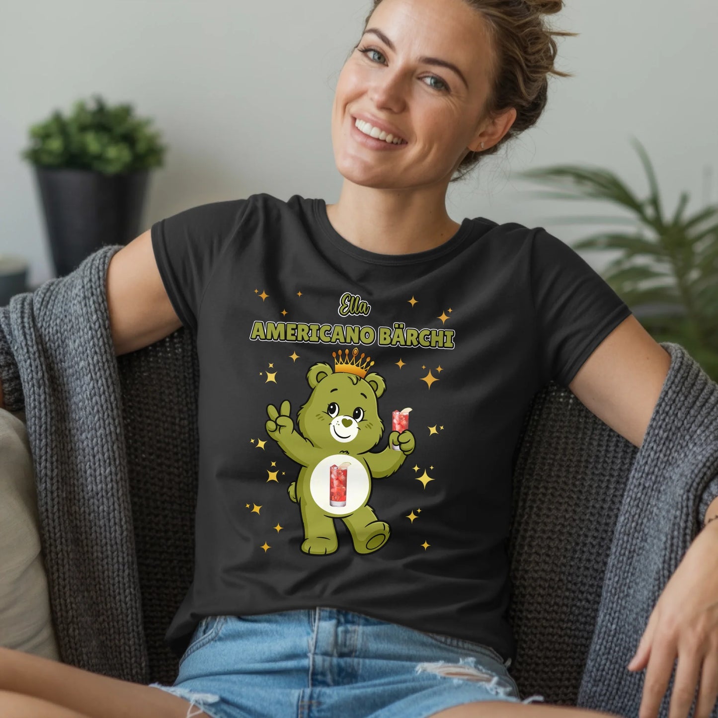 Lustiges Shirt Saufbärchi Americano Bärchi Sauf Bärchi T-Shirt für JGA