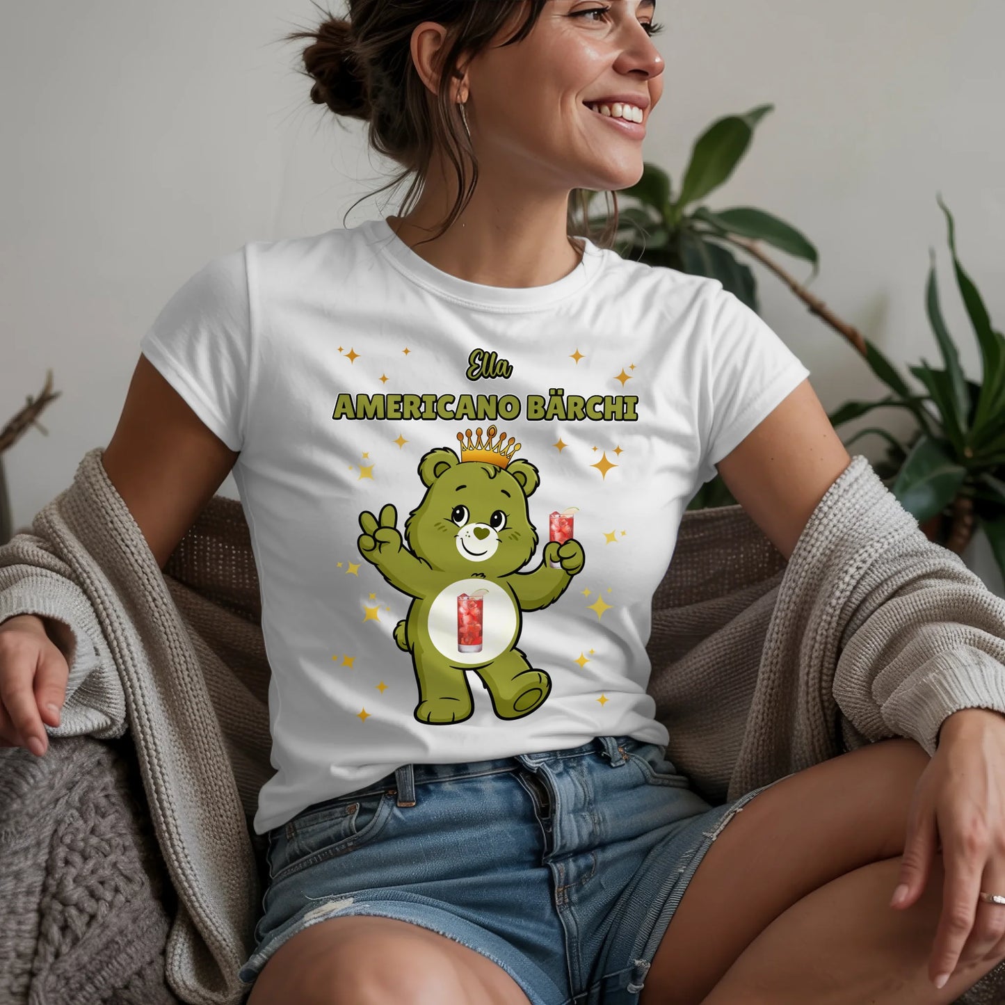 Lustiges Shirt Saufbärchi Americano Bärchi Sauf Bärchi T-Shirt für JGA