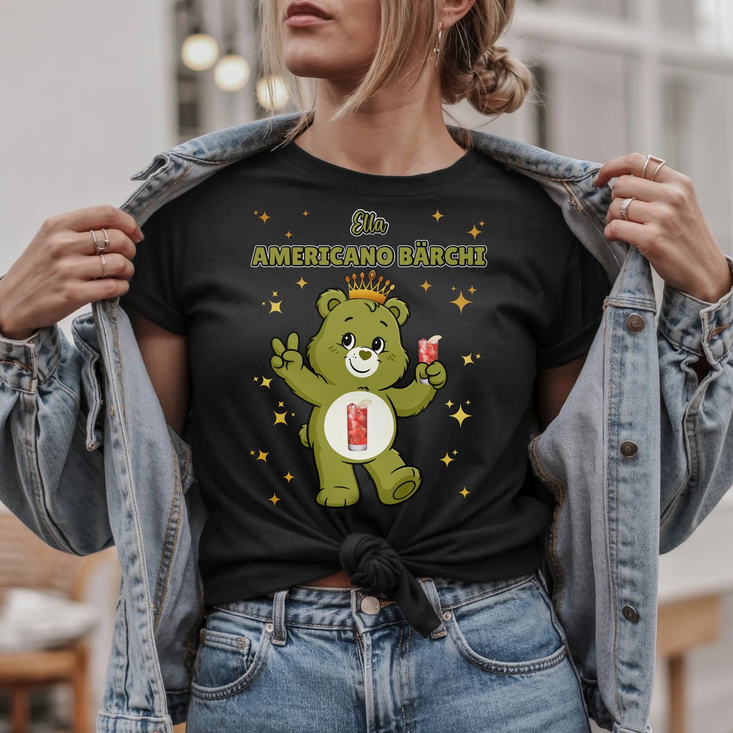 Lustiges Shirt Saufbärchi Americano Bärchi Sauf Bärchi T-Shirt für JGA