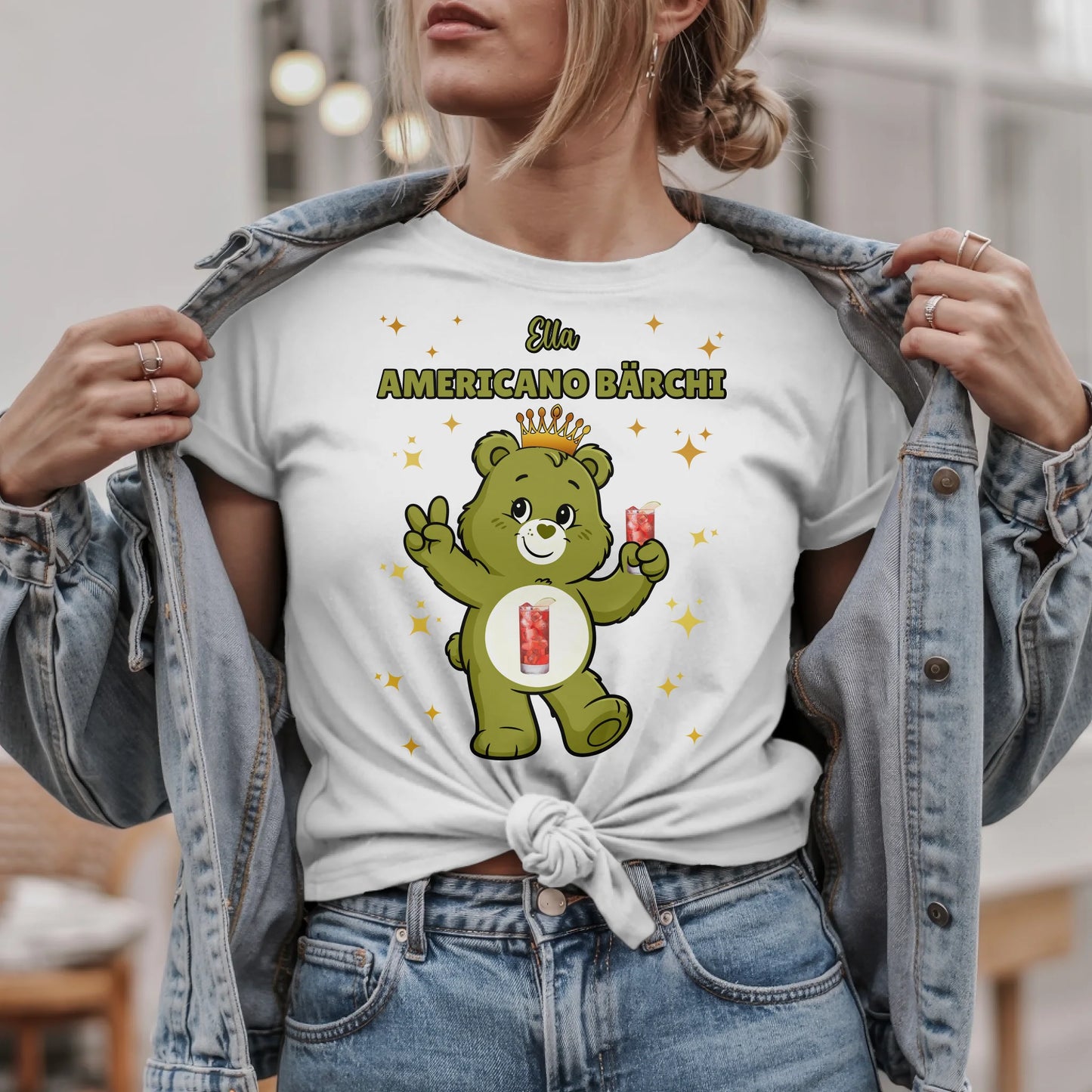 Lustiges Shirt Saufbärchi Americano Bärchi Sauf Bärchi T-Shirt für JGA