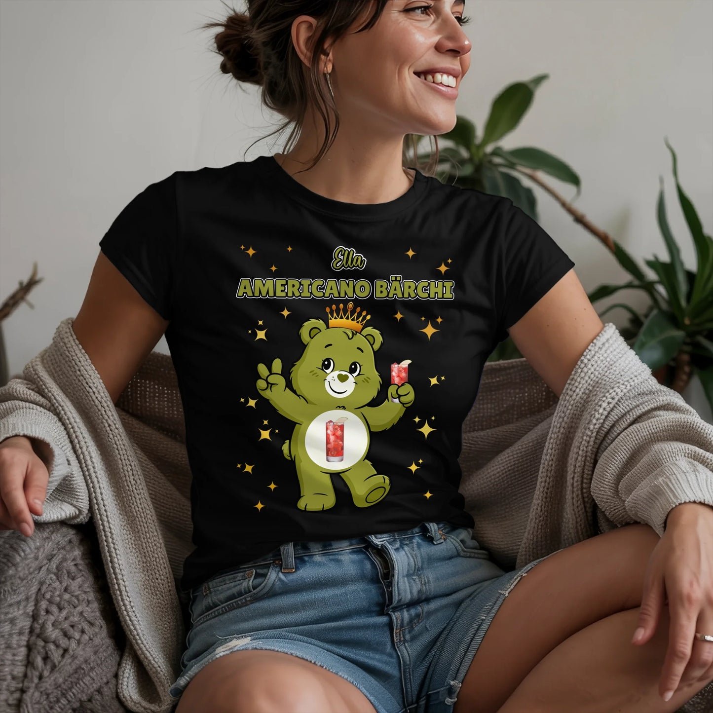Lustiges Shirt Saufbärchi Americano Bärchi Sauf Bärchi T-Shirt für JGA