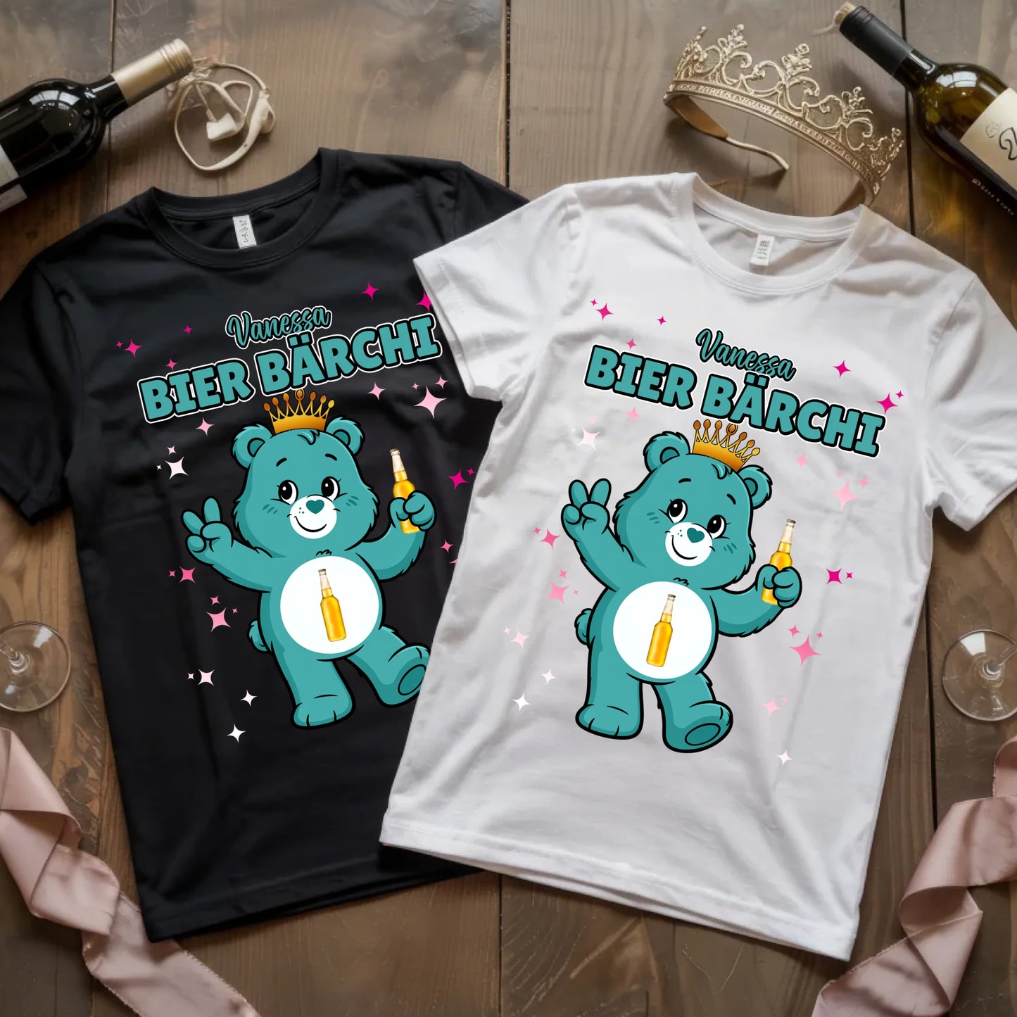 Sauf Bärchi TShirt Bier Bärchi Saufbärchi Lustiges T-Shirt für JGA