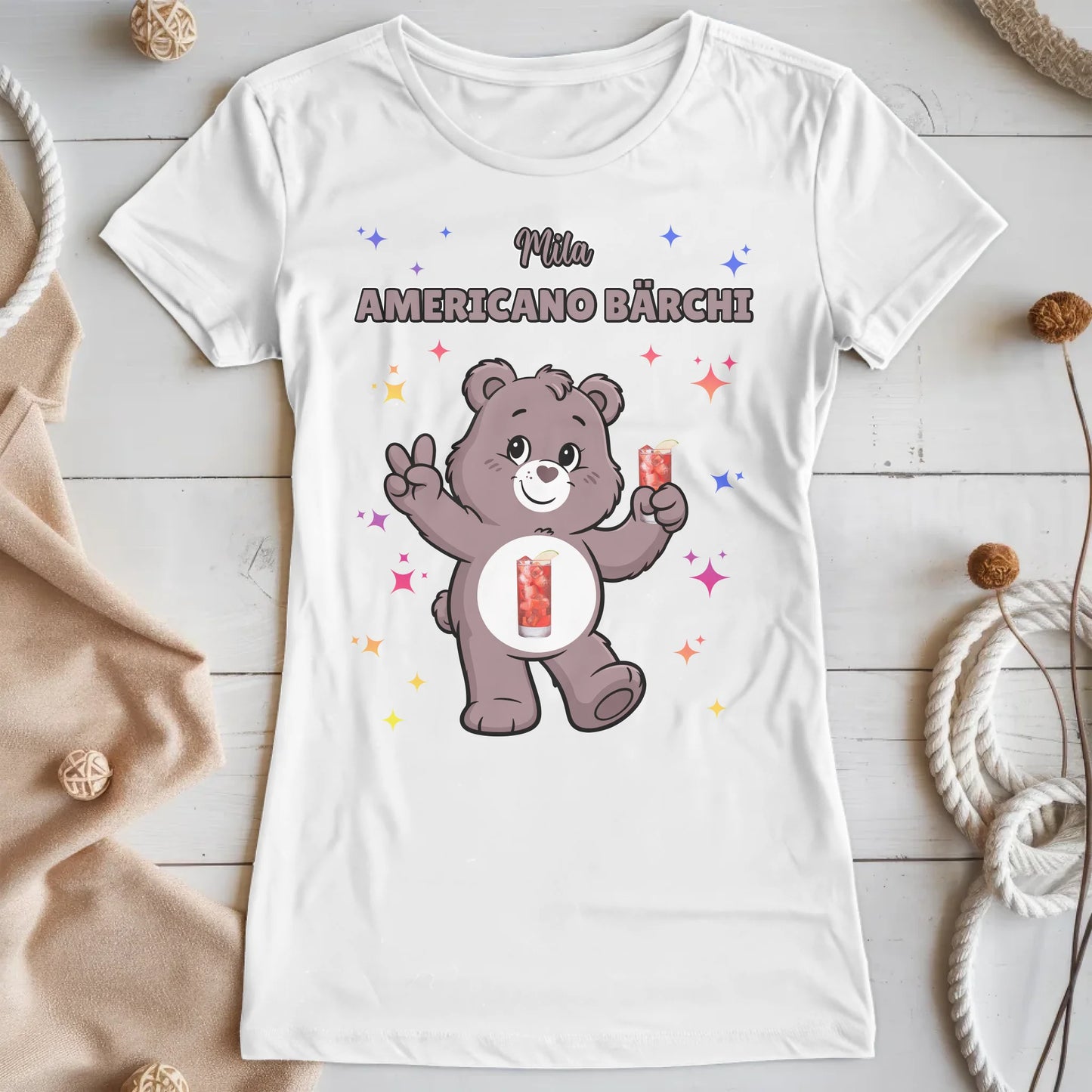 Lustiges Shirt Sauf Bärchi Americano Bärchi Sauf Bärchi JGA T-Shirt