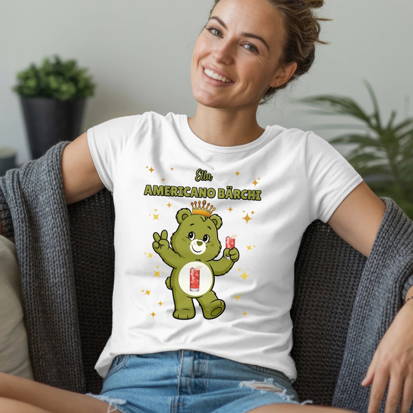 Lustiges Shirt Saufbärchi Americano Bärchi Sauf Bärchi T-Shirt für JGA