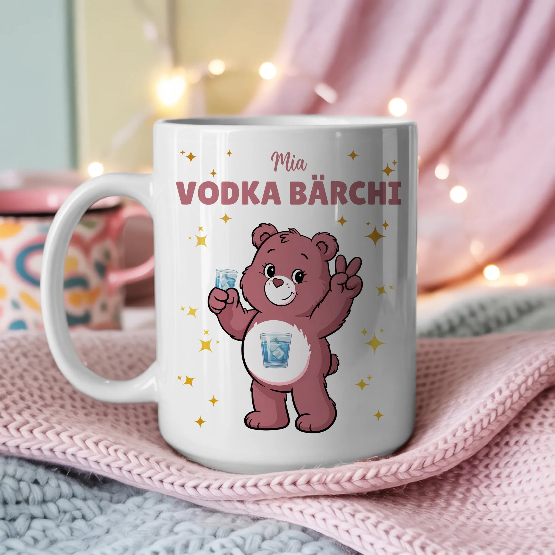 Lustige Saufbärchi Tasse Vodka Bärchi Kaffee Tasse 3