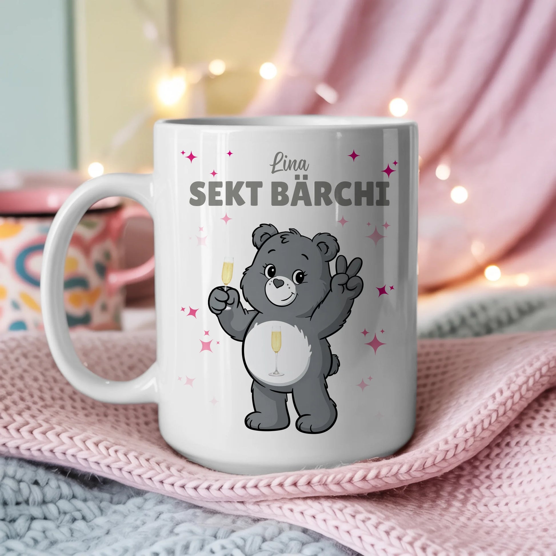 Saufbärchi Tasse Sekt Bärchi Lustige Kaffeetasse 3