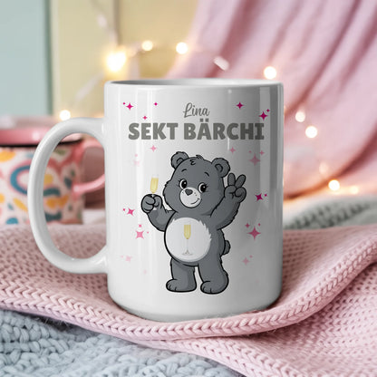 Saufbärchi Tasse Sekt Bärchi Lustige Kaffeetasse 3