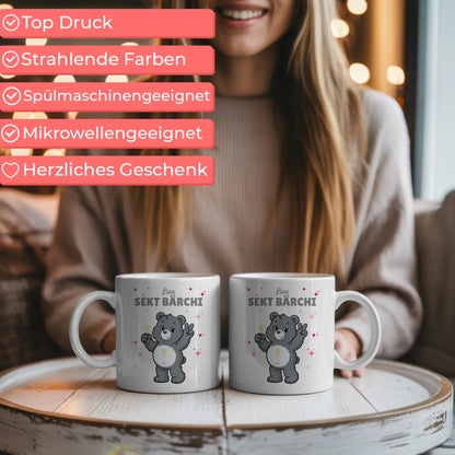 Saufbärchi Tasse Sekt Bärchi Lustige Kaffeetasse 5