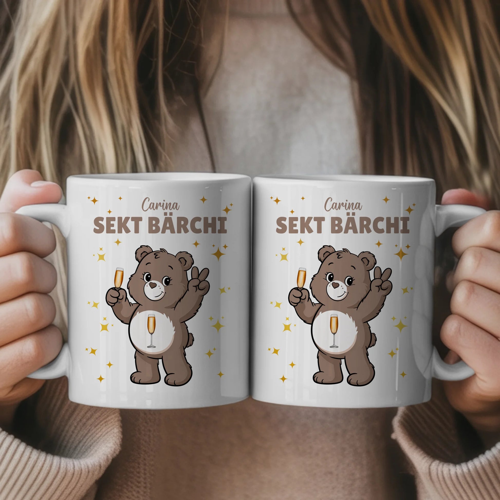 Lustige Tasse Saufbärchi Sekt Bärchi Kaffeetasse 1