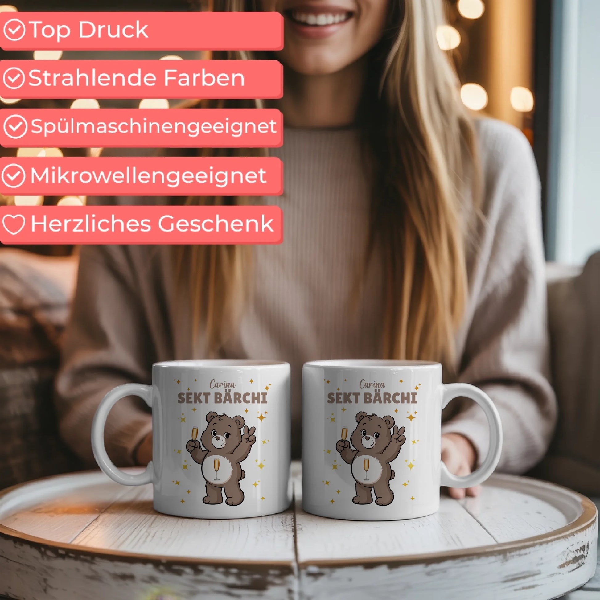Lustige Tasse Saufbärchi Sekt Bärchi Kaffeetasse 5