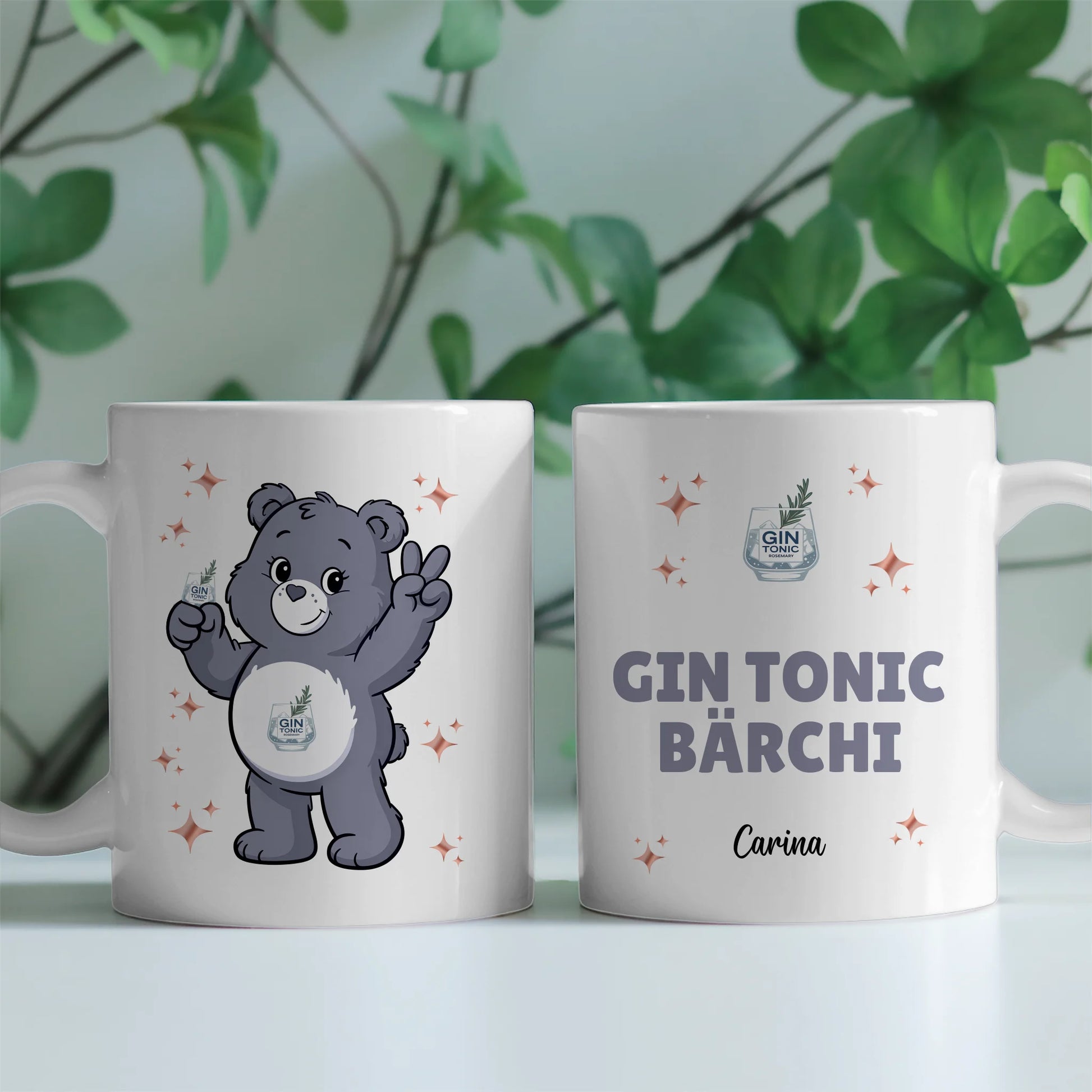 Lustige Saufbärchi Tasse Gin Tonic Bärchi Kaffeetasse 2