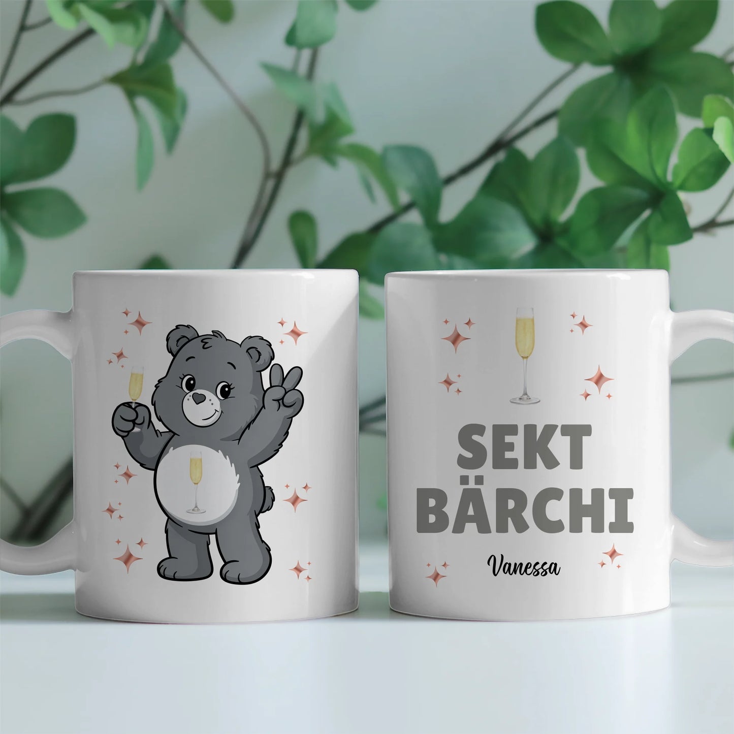 Lustige Saufbärchi Tasse Sekt Bärchi Lustige Kaffeetasse 2