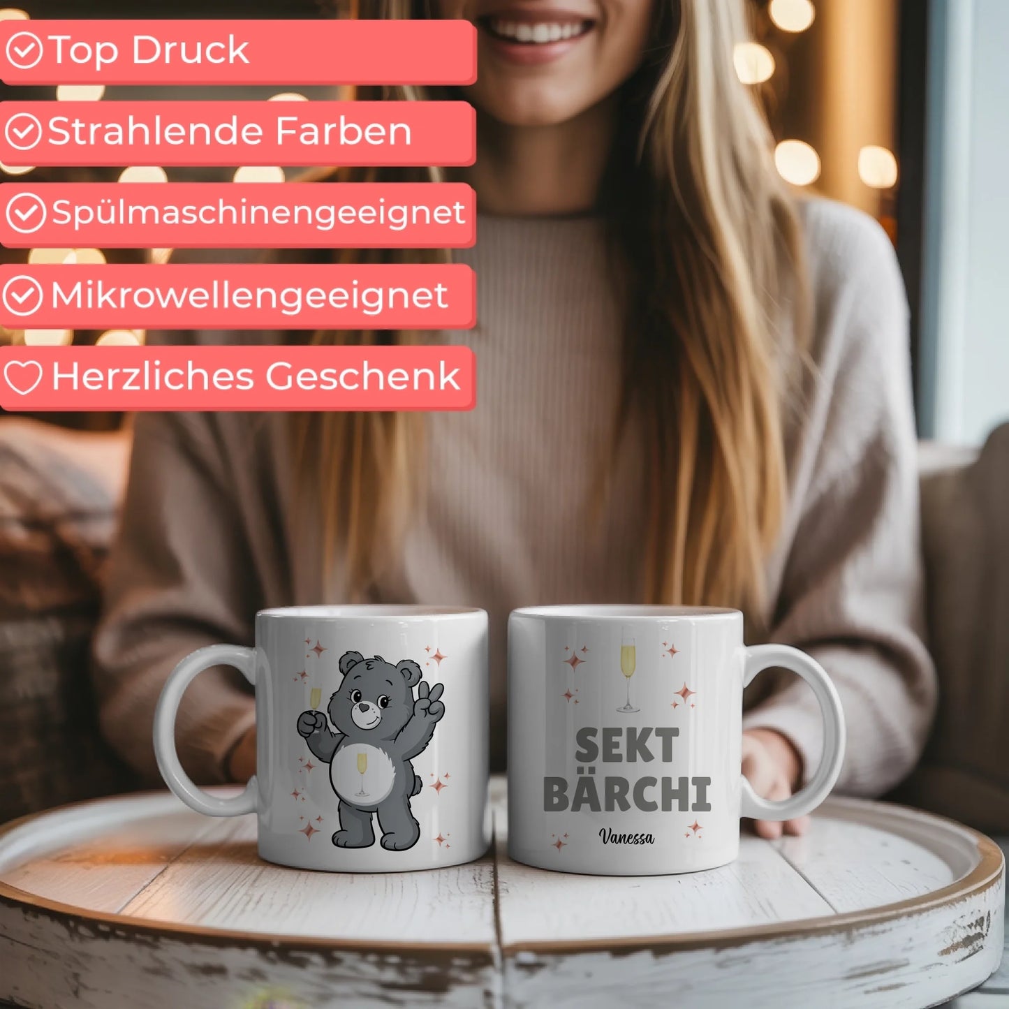 Lustige Saufbärchi Tasse Sekt Bärchi Lustige Kaffeetasse 5