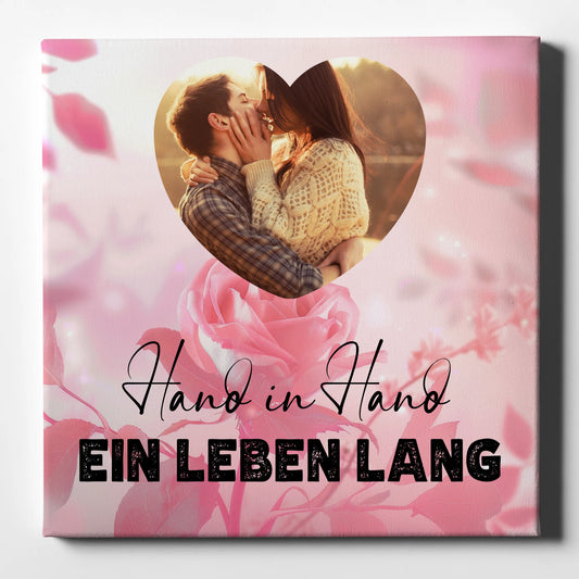 Foto Leinwand Paare für Valentinstag mit Foto