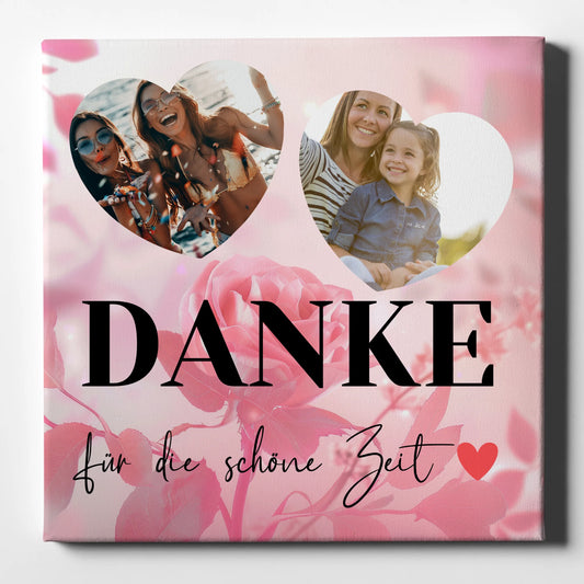 Leinwand personalisiert Beste Freundin mit 2 Fotos