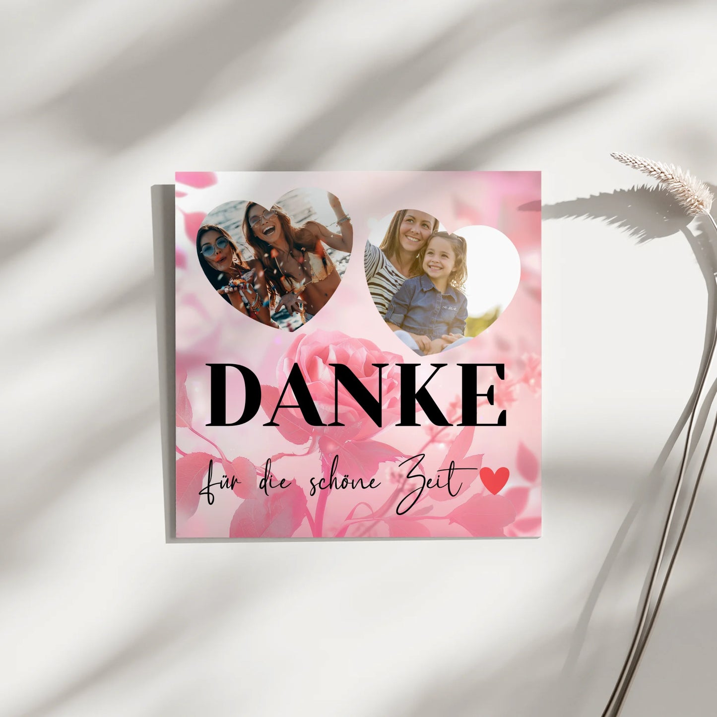 Leinwand personalisiert Beste Freundin mit 2 Fotos