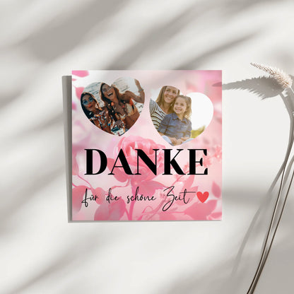 Leinwand personalisiert Beste Freundin mit 2 Fotos